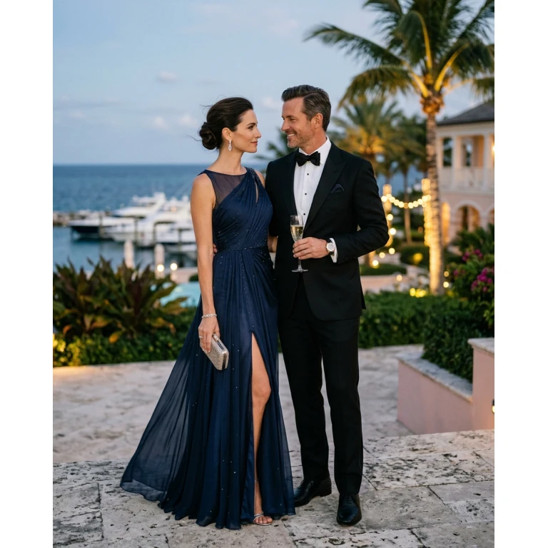 Gemma Deeks Style Guide: Black tie Anniversary in Bahamas Summer 2026