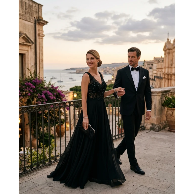 Gemma Deeks Style Guide: Black tie Anniversary in Sicily Summer 2026