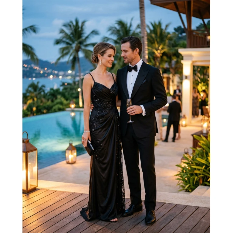 Gemma Deeks Style Guide: Black tie Anniversary in Thailand Summer 2026
