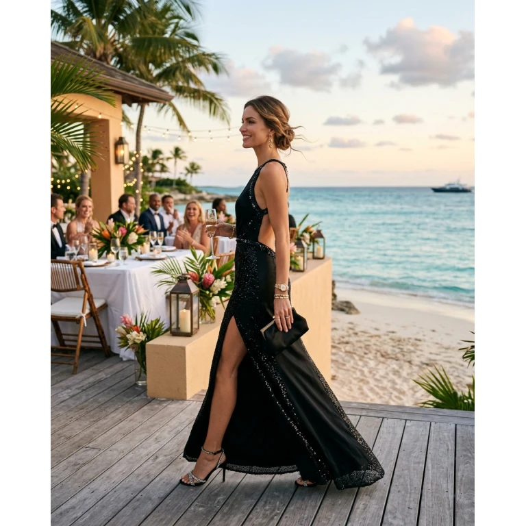Gemma Deeks Style Guide: Black tie Birthday in Bahamas Summer 2026