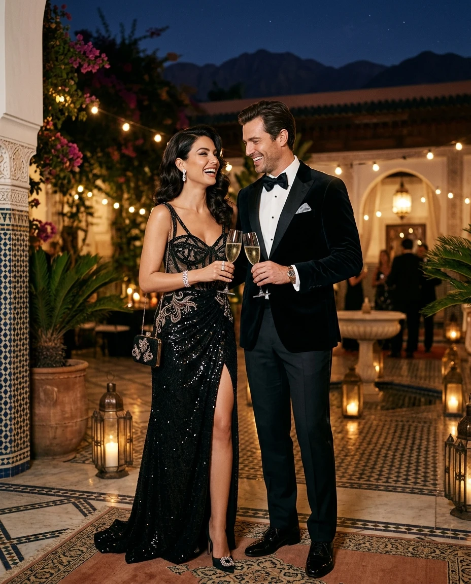 Gemma Deeks Style Guide: Black tie Birthday in Marrakech Summer 2026