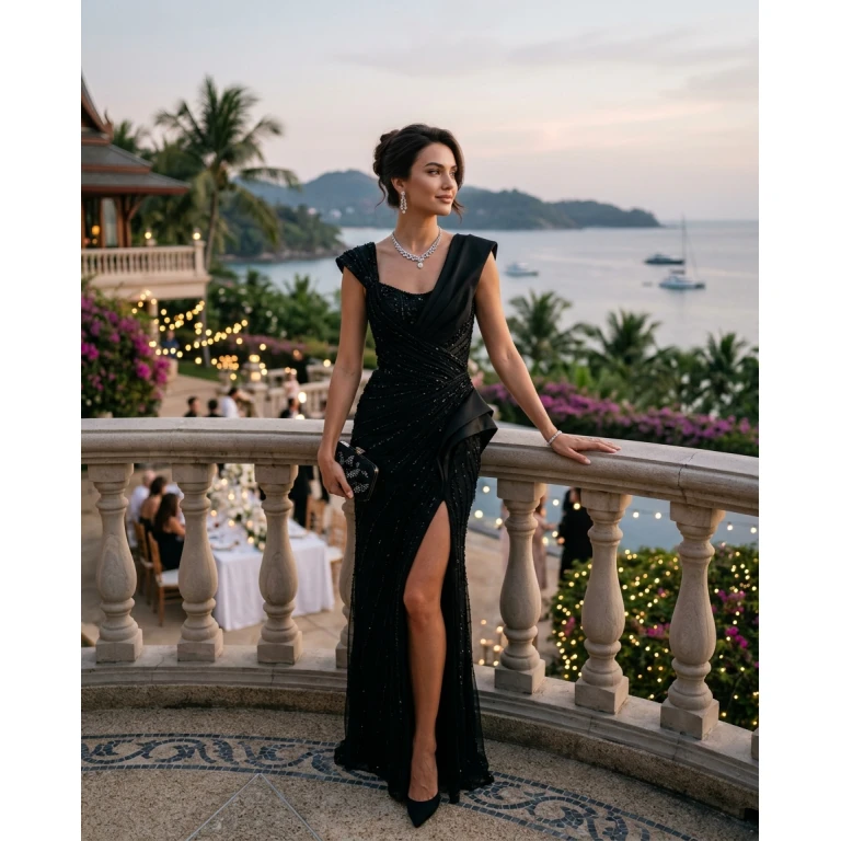 Gemma Deeks Style Guide: Black tie Birthday in Phuket Summer 2026