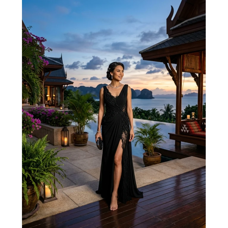 Gemma Deeks Style Guide: Black tie Birthday in Thailand Summer 2026