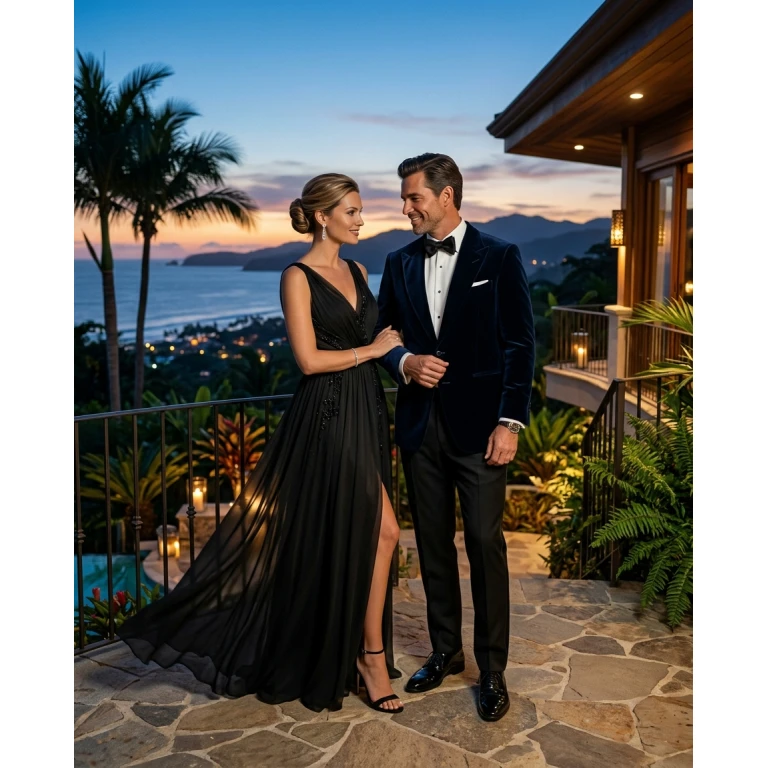 Gemma Deeks Style Guide: Black tie Date night in Costa Rica Summer 2026