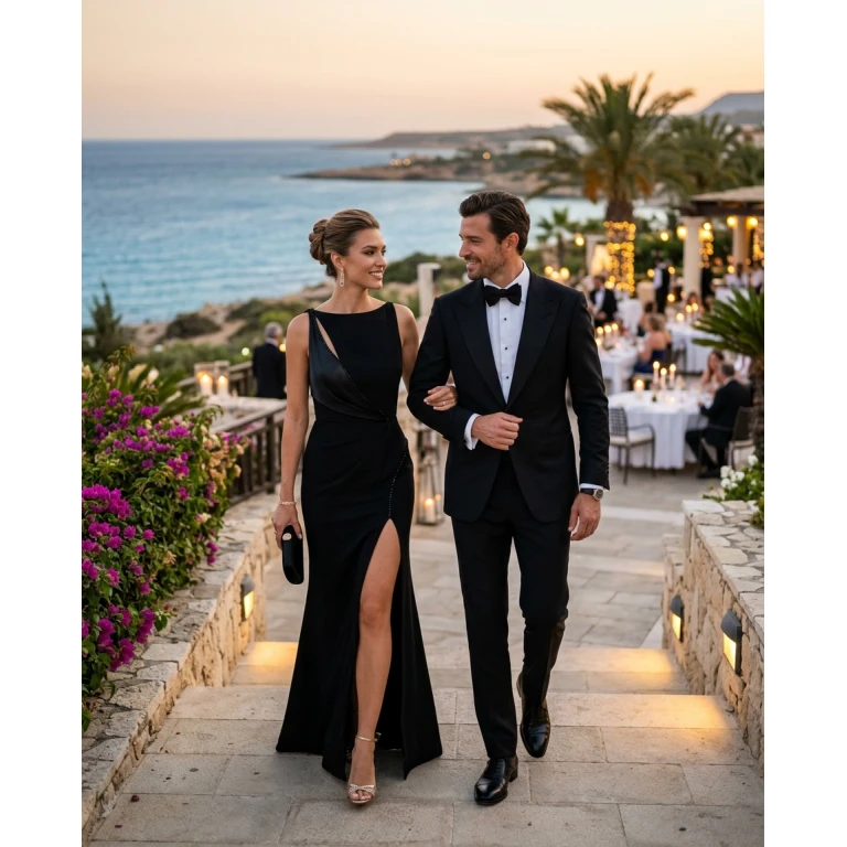 Gemma Deeks Style Guide: Black tie Date night in Cyprus Summer 2026