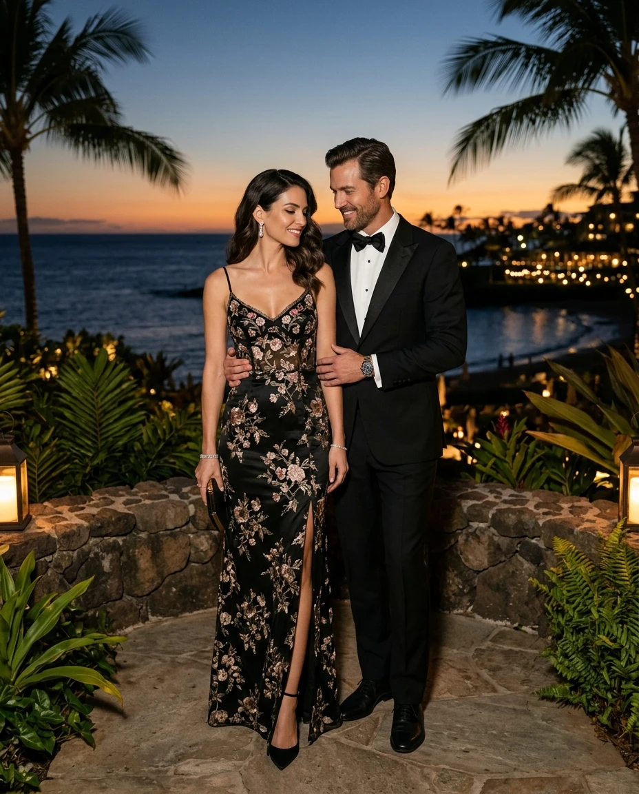 Gemma Deeks Style Guide: Black tie Date night in Hawaii Summer 2026