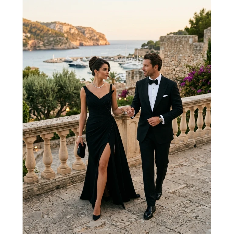 Gemma Deeks Style Guide: Black tie Date night in Majorca Summer 2026