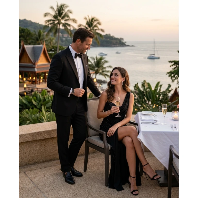Gemma Deeks Style Guide: Black tie Date night in Phuket Summer 2026