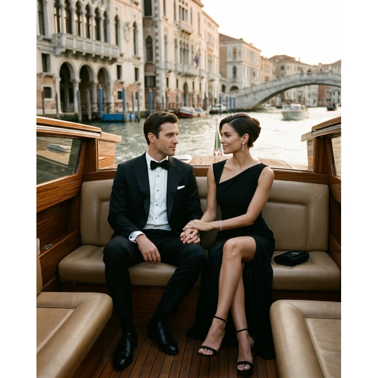 Gemma Deeks Style Guide: Black tie Date night in Venice Summer 2026