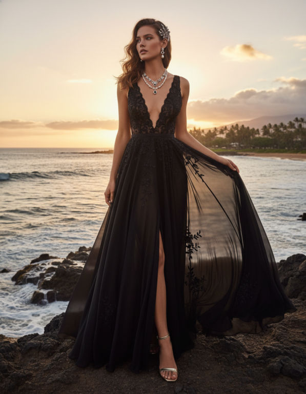Gemma Deeks Style Guide: Black tie Designer Summer Dresses in Hawaii Summer 2026
