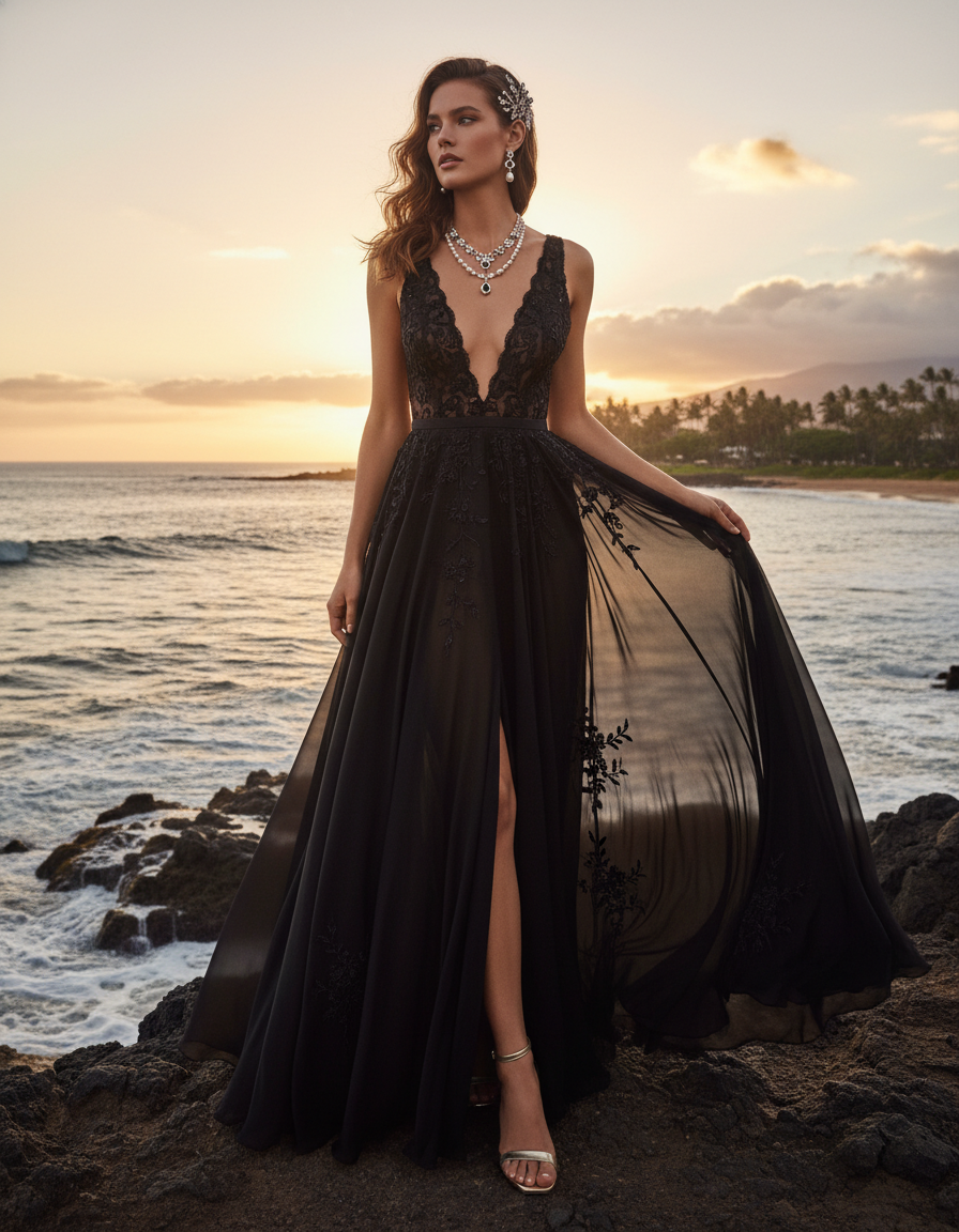 Gemma Deeks Style Guide: Black tie Designer Summer Dresses in Hawaii Summer 2026