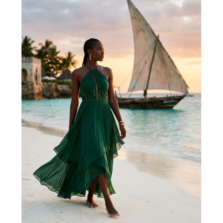 Gemma Deeks Style Guide: Black tie Designer Summer Dresses in Zanzibar Summer 2026