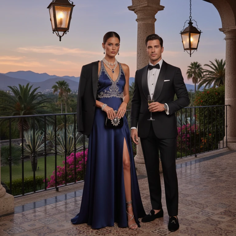 Gemma Deeks Style Guide: Black tie dinner outfit in Mexico Summer 2026