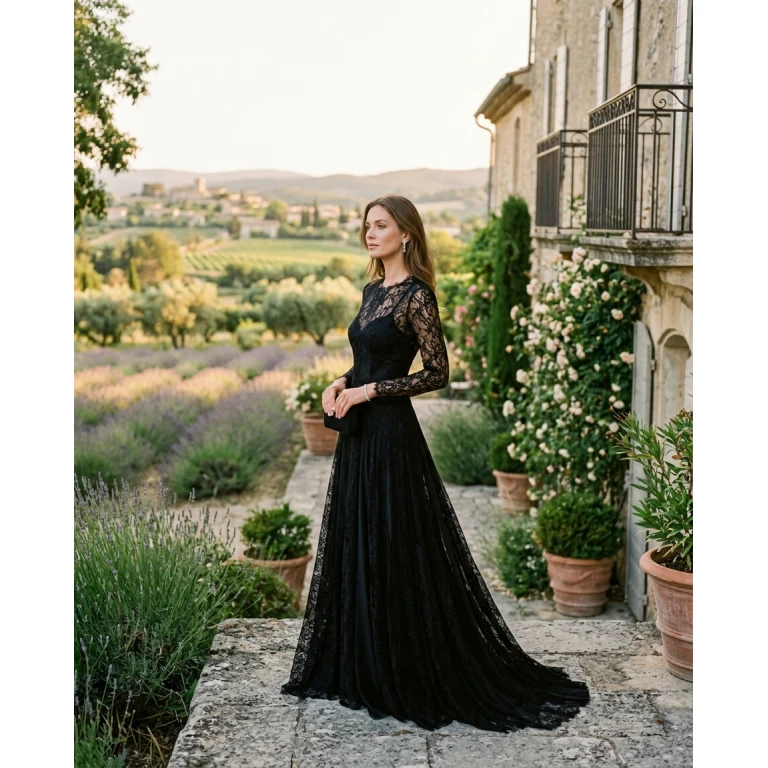 Gemma Deeks Style Guide: Black tie gala gown in Provence France Summer 2026