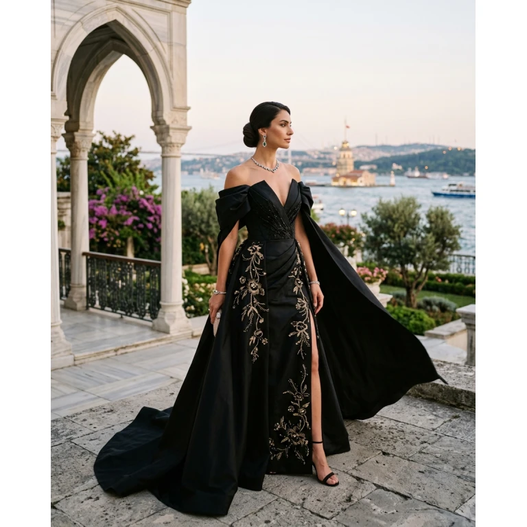Gemma Deeks Style Guide: Black tie gala gown in Turkey Summer 2026