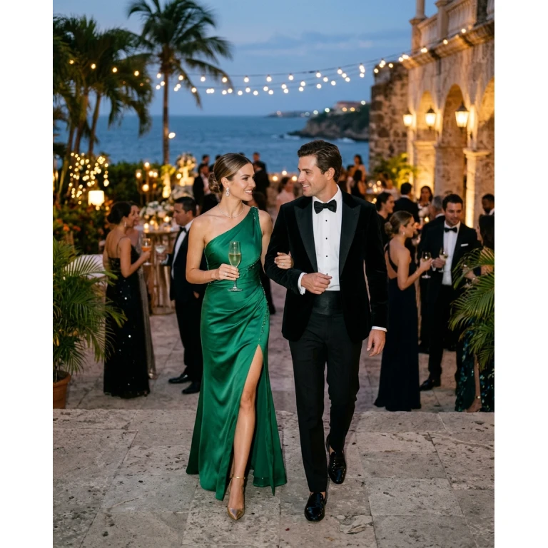 Gemma Deeks Style Guide: Black tie Holiday parties in Colombia Summer 2026
