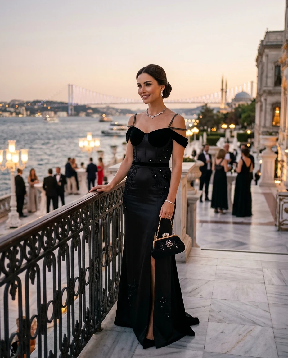 Gemma Deeks Style Guide: Black tie Holiday parties in Istanbul Summer 2026