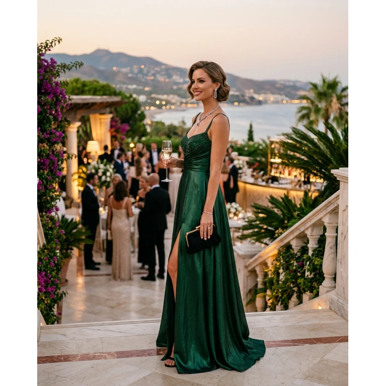 Gemma Deeks Style Guide: Black tie Holiday parties in Marbella Summer 2026