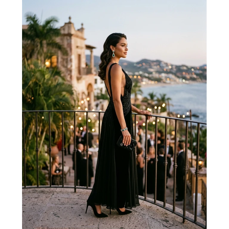 Gemma Deeks Style Guide: Black tie Holiday parties in Mexico Summer 2026
