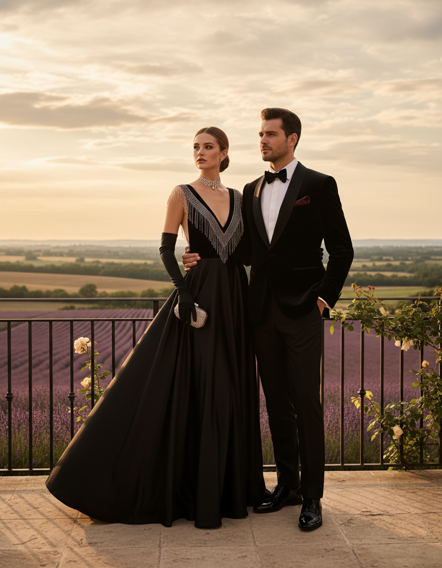 Gemma Deeks Style Guide: Black tie Holiday parties in Provence France Summer 2026