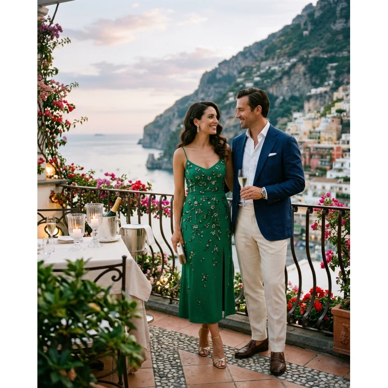 Gemma Deeks Style Guide: Cocktail Anniversary in Amalfi Coast Summer 2026