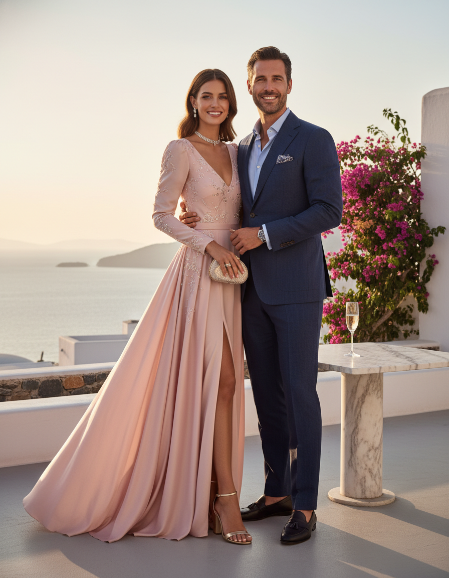Gemma Deeks Style Guide: Cocktail Attire Anniversary in Crete Summer 2026