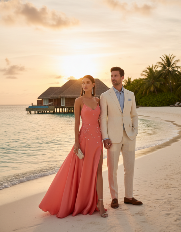 Gemma Deeks Style Guide: Cocktail Attire Anniversary in Maldives Summer 2026