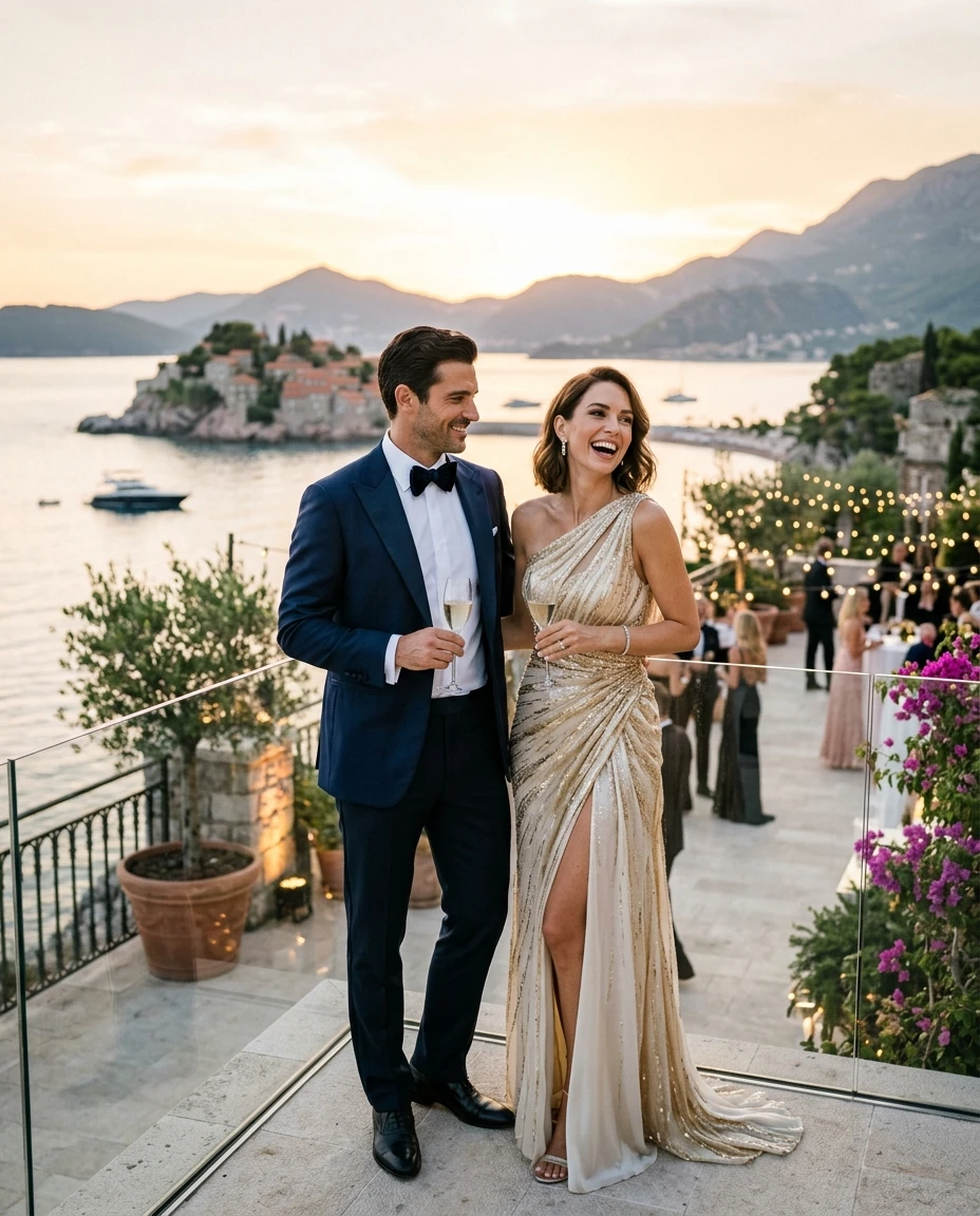 Gemma Deeks Style Guide: Cocktail Attire Anniversary in Montenegro Summer 2026