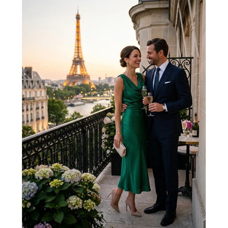 Gemma Deeks Style Guide: Cocktail Attire Anniversary in Paris Summer 2026