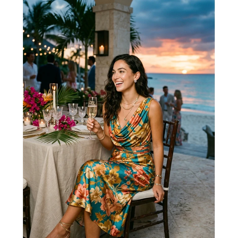 Gemma Deeks Style Guide: Cocktail Attire Birthday in Bahamas Summer 2026
