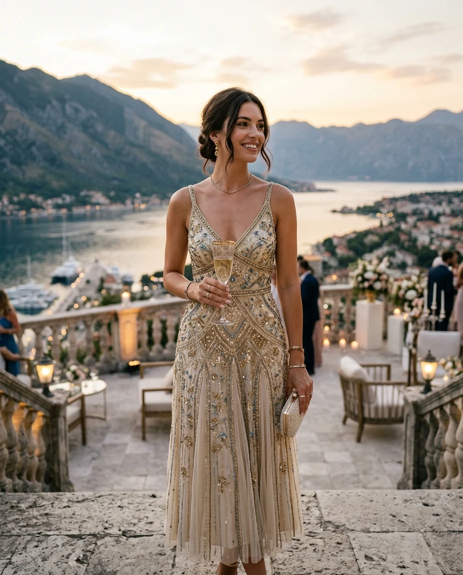 Gemma Deeks Style Guide: Cocktail Attire Birthday in Montenegro Summer 2026