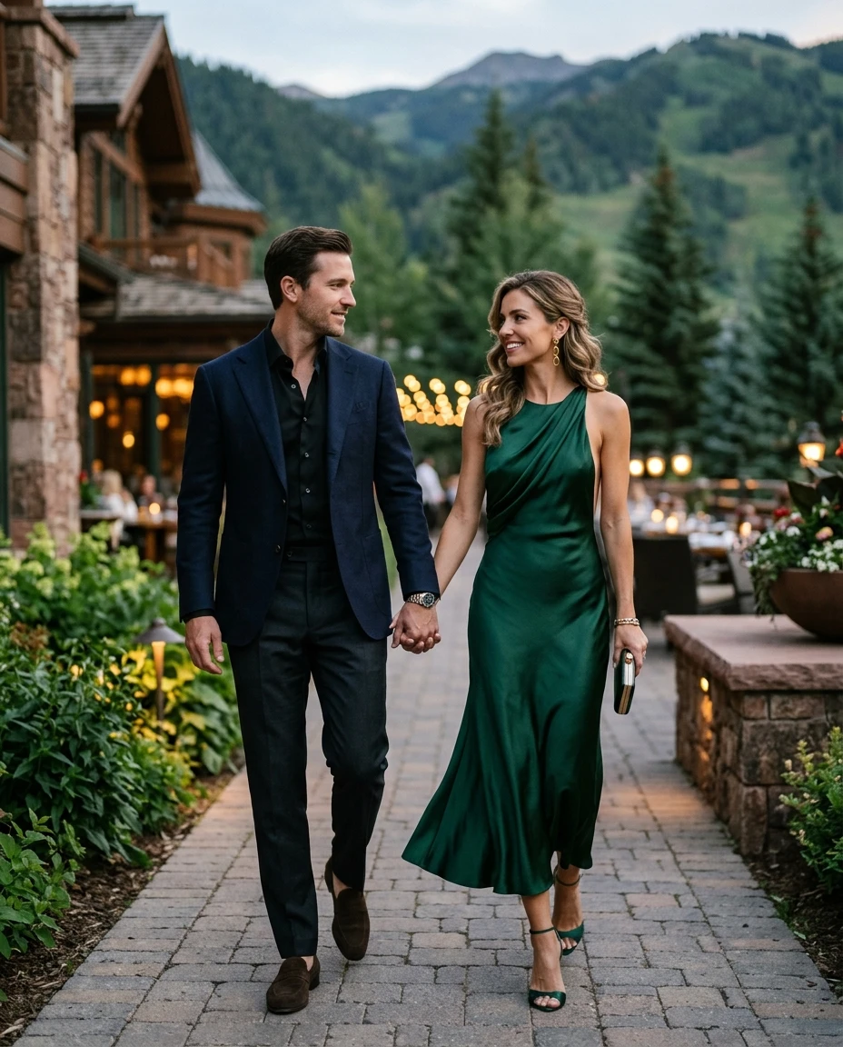 Gemma Deeks Style Guide: Cocktail Attire Date night in Aspen Summer 2026