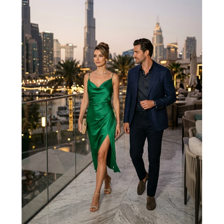 Gemma Deeks Style Guide: Cocktail Attire Date night in Dubai Summer 2026