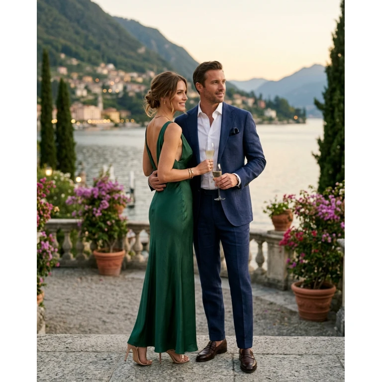 Gemma Deeks Style Guide: Cocktail Attire Date night in Lake Como Summer 2026