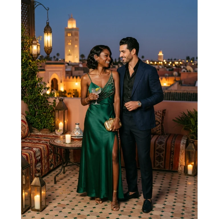 Gemma Deeks Style Guide: Cocktail Attire Date night in Marrakech Summer 2026