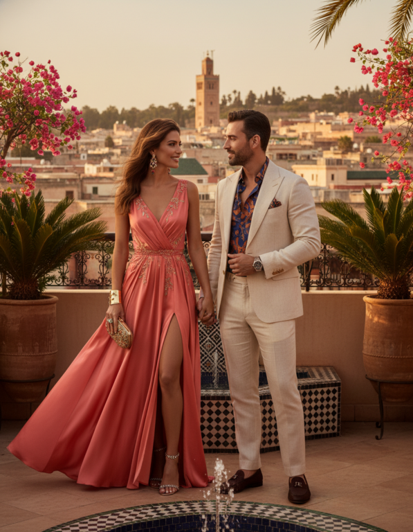 Gemma Deeks Style Guide: Cocktail Attire Date night in Moroco Summer 2026