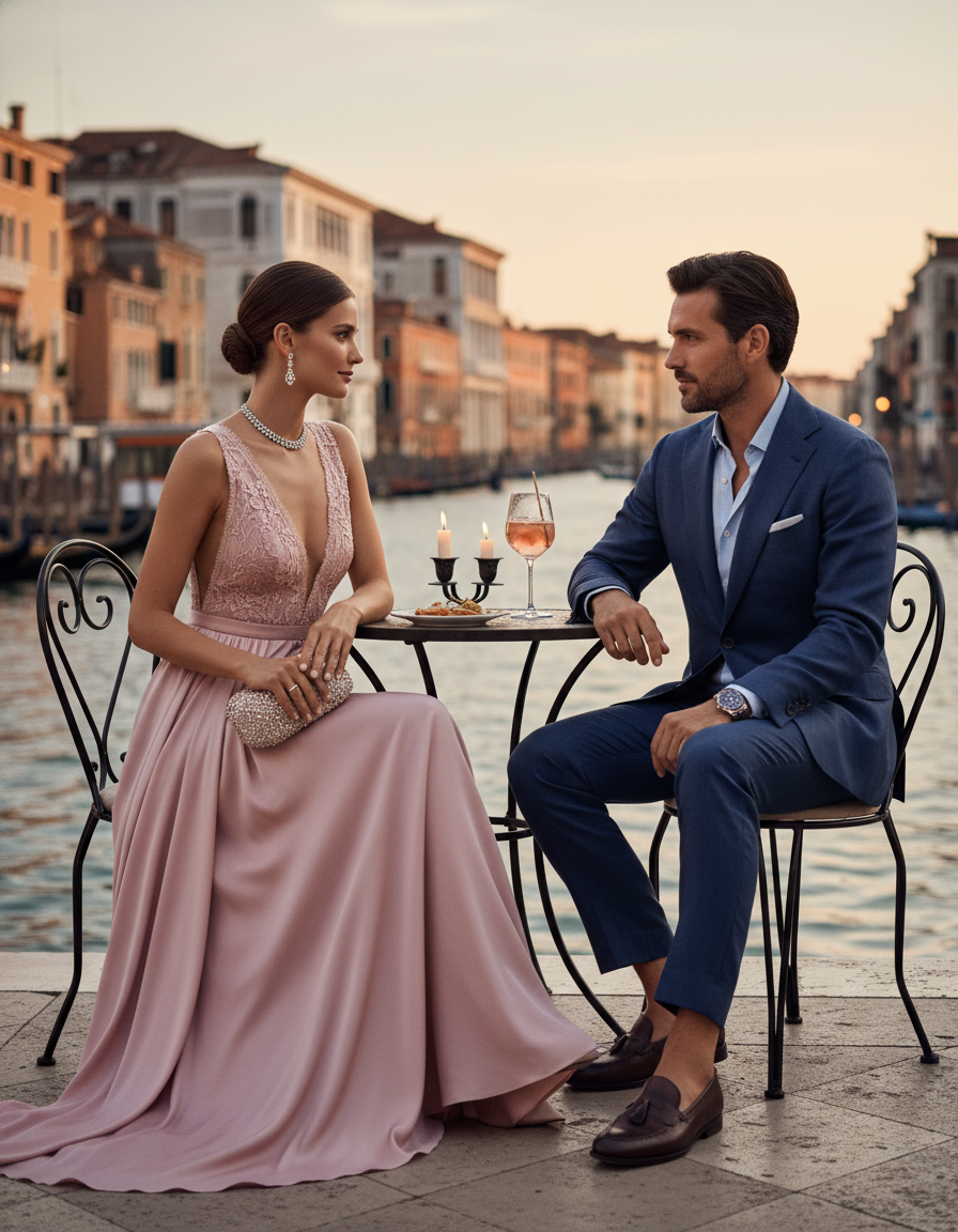 Gemma Deeks Style Guide: Cocktail Attire Date night in Venice Summer 2026