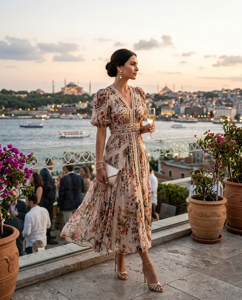 Gemma Deeks Style Guide: Cocktail Attire Designer Summer Dresses in Istanbul Summer 2026
