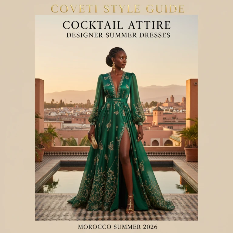 Gemma Deeks Style Guide: Cocktail Attire Designer Summer Dresses in Moroco Summer 2026