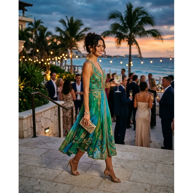 Gemma Deeks Style Guide: Cocktail Attire Holiday parties in Cancun Summer 2026