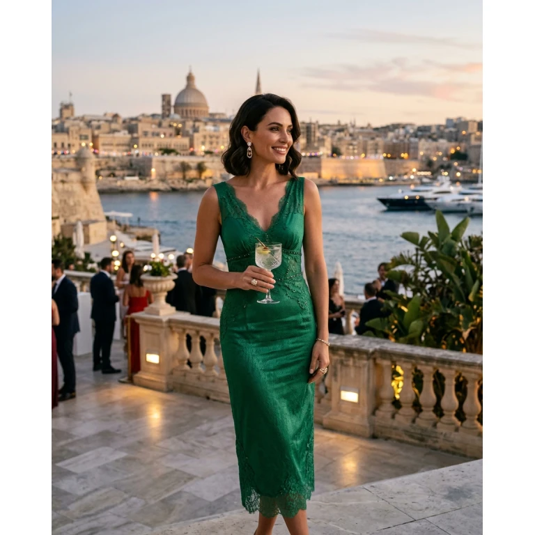Gemma Deeks Style Guide: Cocktail Attire Holiday parties in Malta Summer 2026