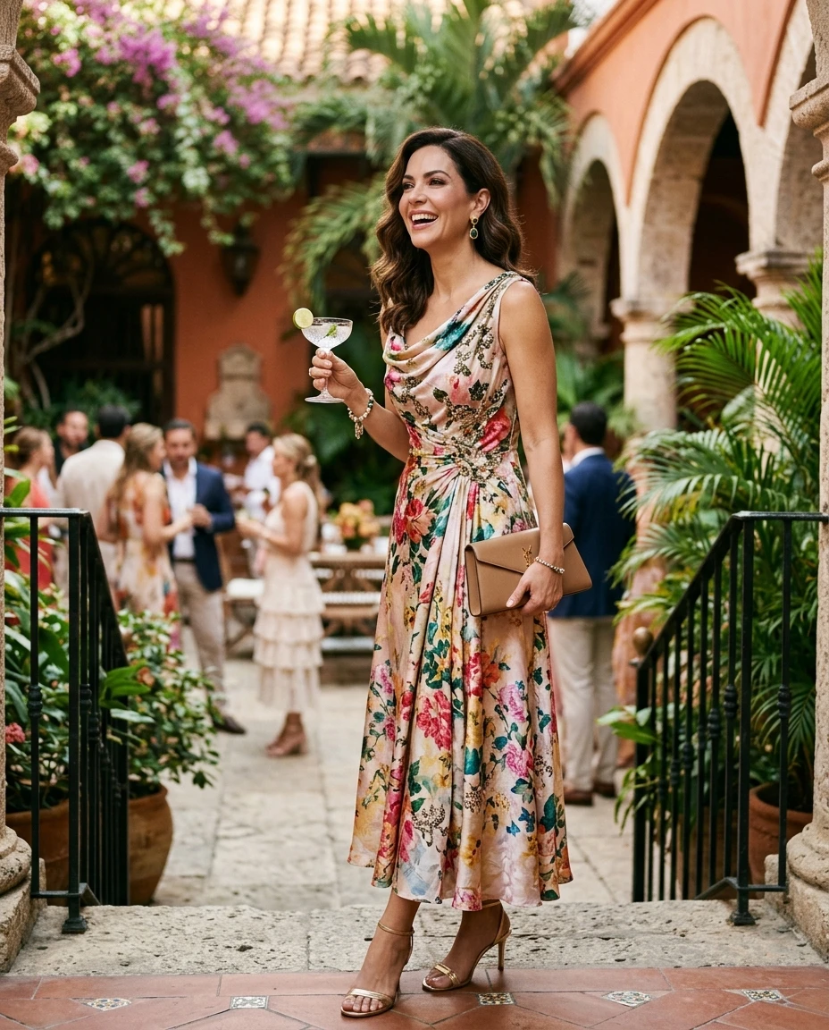 Gemma Deeks Style Guide: Cocktail Attire Mother’s Day in Colombia Summer 2026