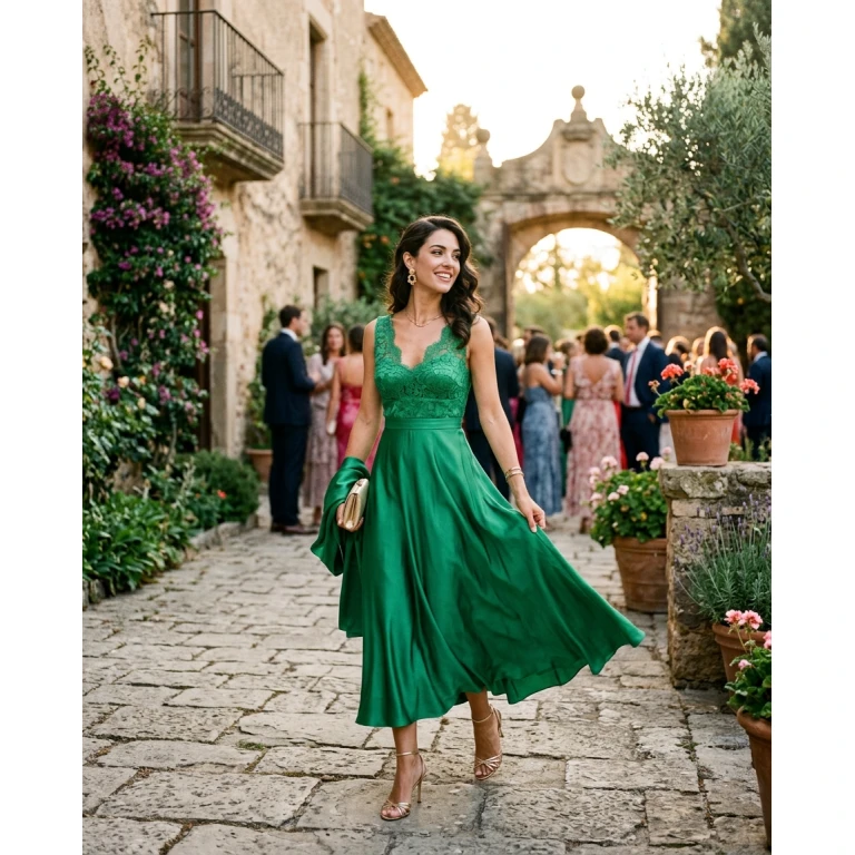 Gemma Deeks Style Guide: Cocktail Attire wedding guest dress in Catalonia Summer 2026