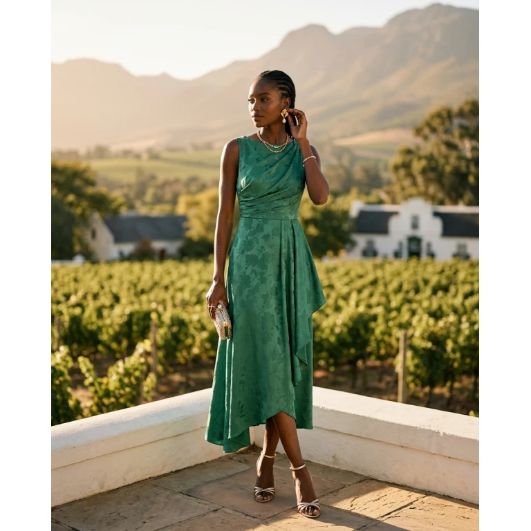 Gemma Deeks Style Guide: Cocktail Attire wedding guest dress in South Africa Summer 2026