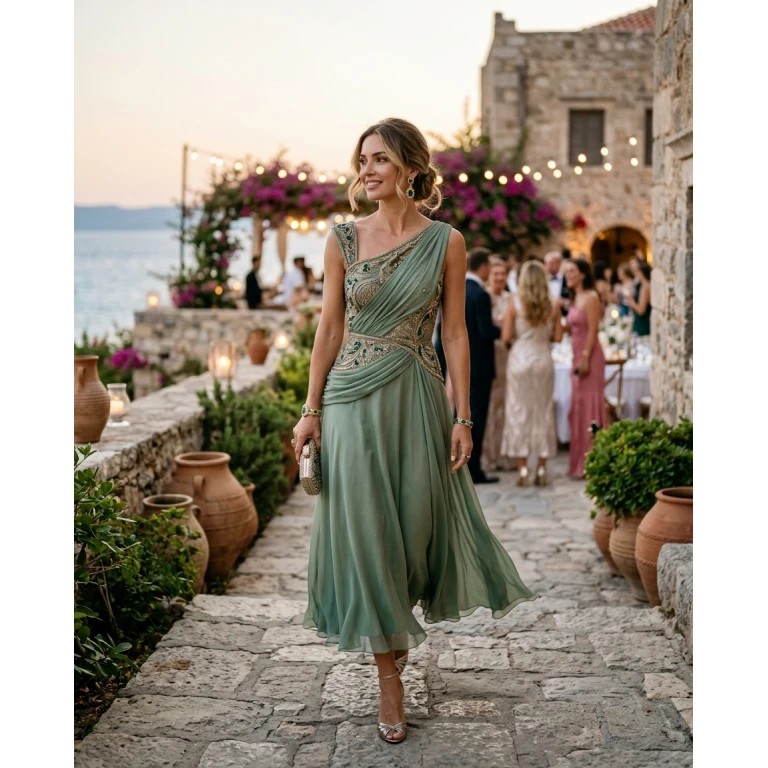 Gemma Deeks Style Guide: Cocktail Attire wedding guest dress in Turkey Summer 2026