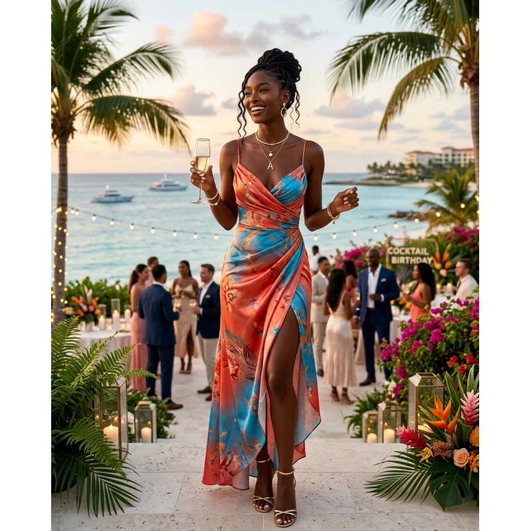 Gemma Deeks Style Guide: Cocktail Birthday in Bahamas Summer 2026