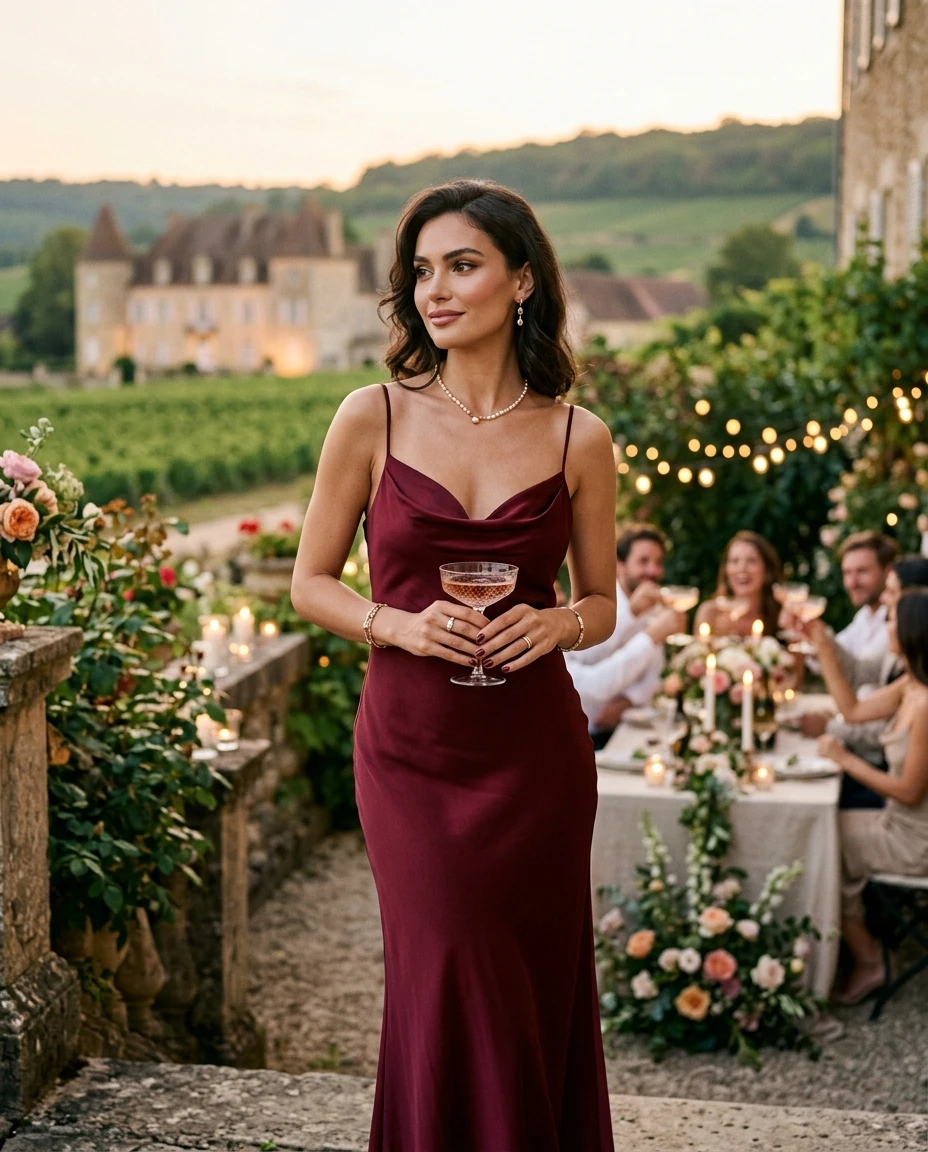 Gemma Deeks Style Guide: Cocktail Birthday in Burgundy Summer 2026