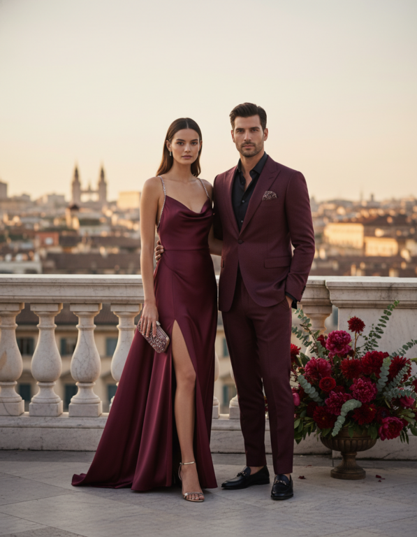 Gemma Deeks Style Guide: Cocktail Date night in Burgundy Summer 2026