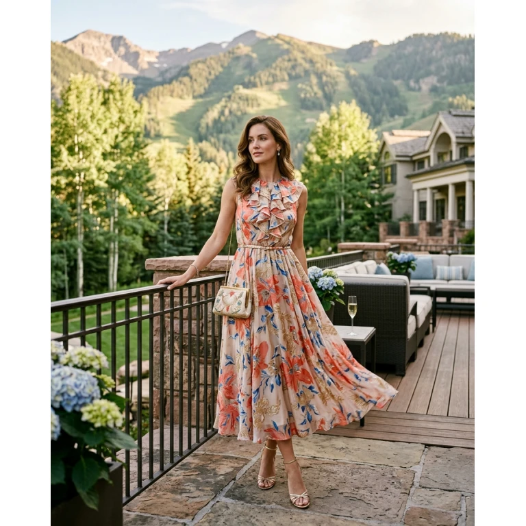 Gemma Deeks Style Guide: Cocktail Designer Summer Dresses in Aspen Summer 2026
