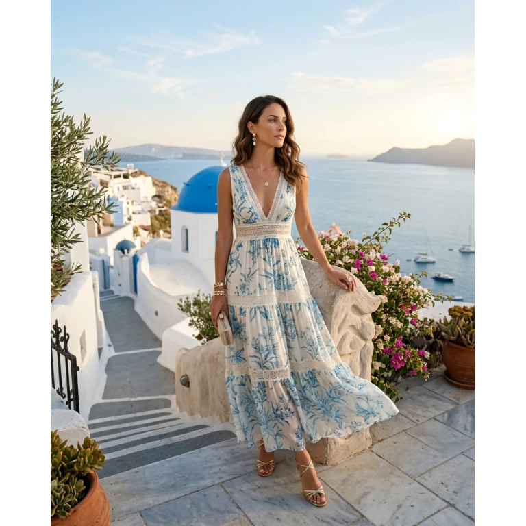 Gemma Deeks Style Guide: Cocktail Designer Summer Dresses in Greece Summer 2026